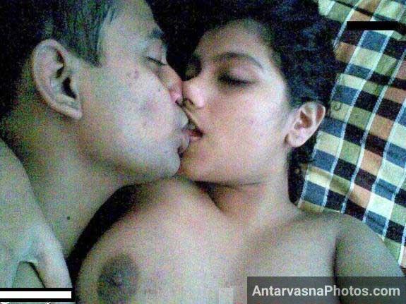 Indian kissing passionately - Desi couple honeymoon photos
