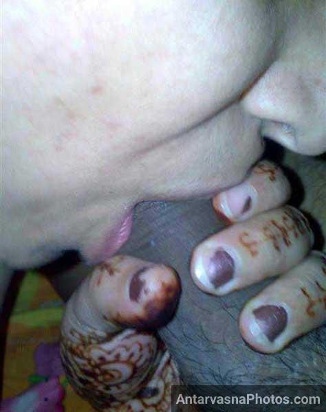 Pati Mangesh ke lund ko saloni ne muh me bhar liya - Indian couple suhagrat photos