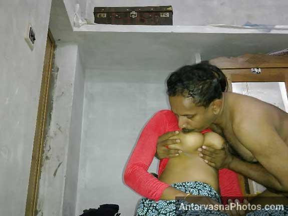 Bhaiya ne kamwali ke desi doodh bahar nikale aur chusne lage